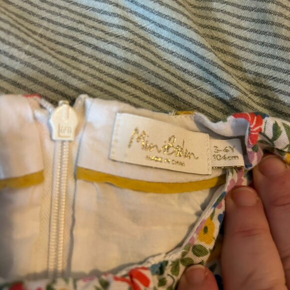🌸 Mini Boden Fancy Summer Dress - No Belt – Size 3–4T (104 cm) 🌸 - Picture 3 of 5